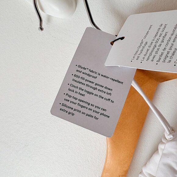 Lululemon Wunder Puff Mittens White Unisex Large/XL NWT - Picture 6 of 8